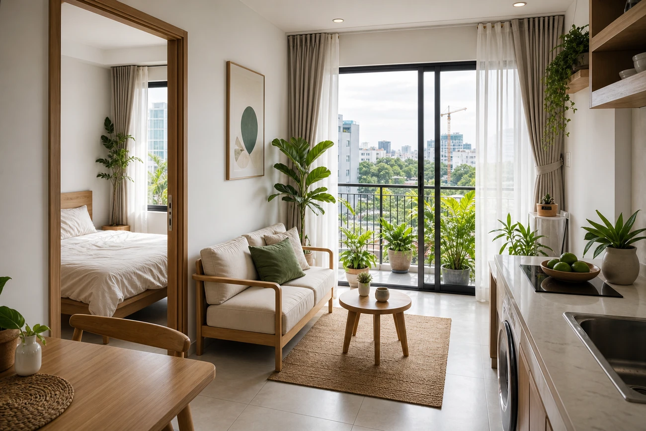 What a 1-bedroom apartment in Da Nang typically looks like